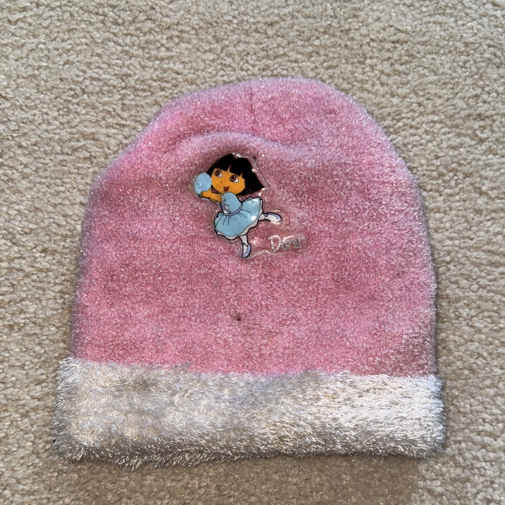 Dora the Explorer Pink and Gray Beanie